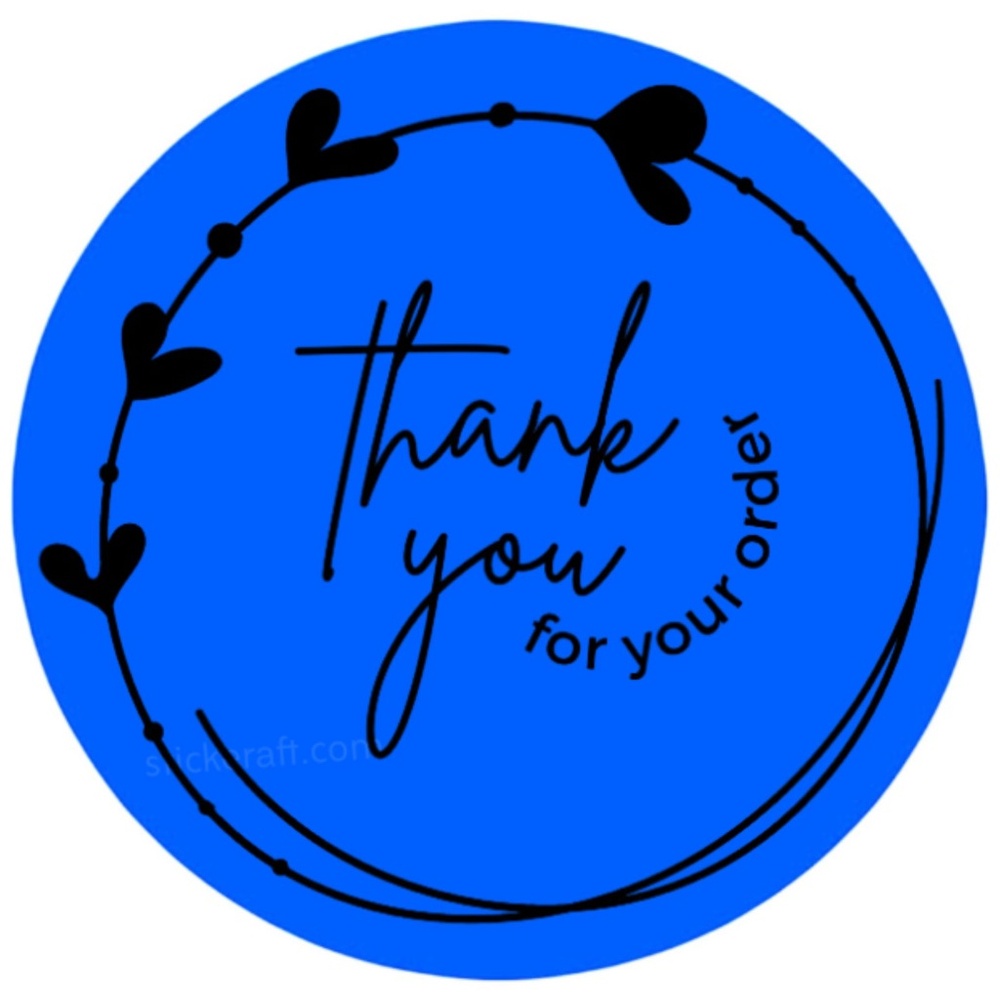 Pack of 100 Stickers 2in thank you for your order Stickers Packaging Supplies - Picture 4 of 13